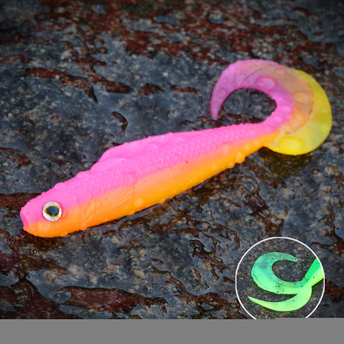 Twister REDBASS KIXTER L - 100 mm - TUTTI FRUTTI - UV COLOR