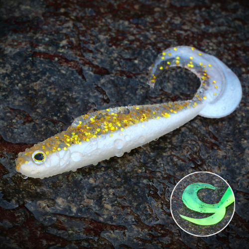 Twister REDBASS KIXTER XL - 125 mm - GOLD/SILVER GT