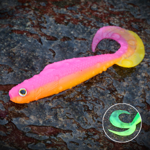 Twister REDBASS KIXTER XL - 125 mm - TUTTI FRUTTI - UV COLOR