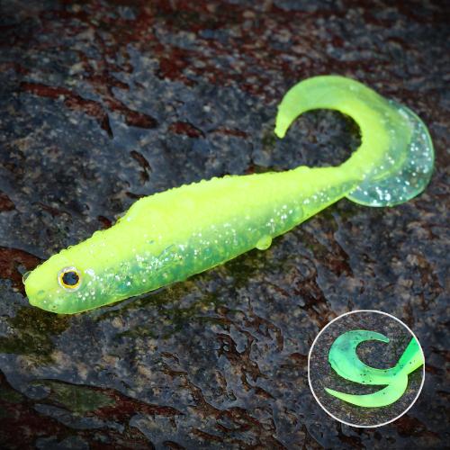 Twister REDBASS KIXTER XX - 155 mm - SIGNAL YELLOW G - UV COLOR