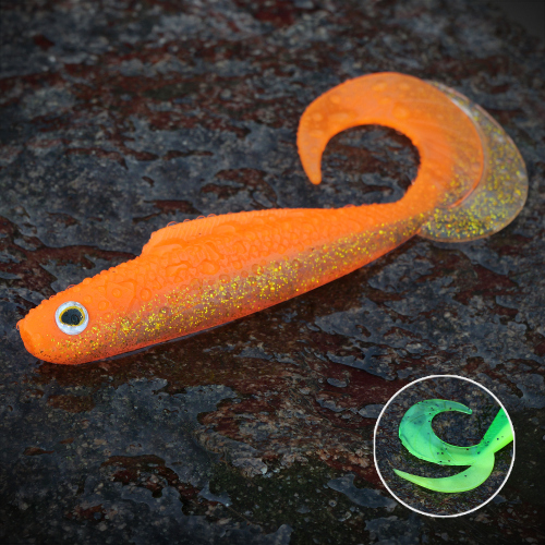Twister REDBASS KIXTER XXL - 200 mm - ORANGE G - UV COLOR