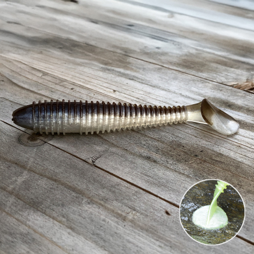 Ripper REDBASS MAGNETO L - 96 mm - 4 ks - Blistr - BLISTR 4 ks - BROWN/SILVER