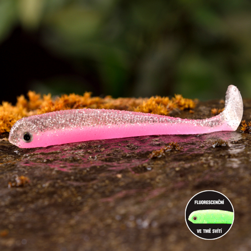 Ripper REDBASS SWIMMER SLIM L - 88 mm - PINK G - UV COLOR
