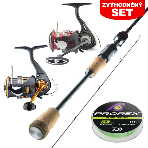 Zvýhodněný set DAIWA "TROUT AREA" ECONOMY - prut 1,95 m, 2 - 6 g + naviják Iprimi 2000