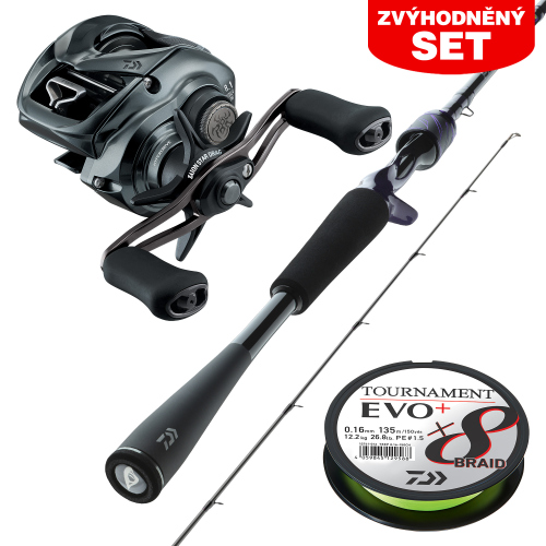 Zvýhodněný set na Candáty Baitcast DAIWA "Pro náročné" - Set s prutem  2,21 m, 9 - 32 g