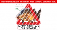 Rybářská samolepka Carp Hunter on Board
