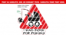 Rybářská samolepka Born for fishing