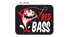 Rybářská samolepka REDBASS BLACK
