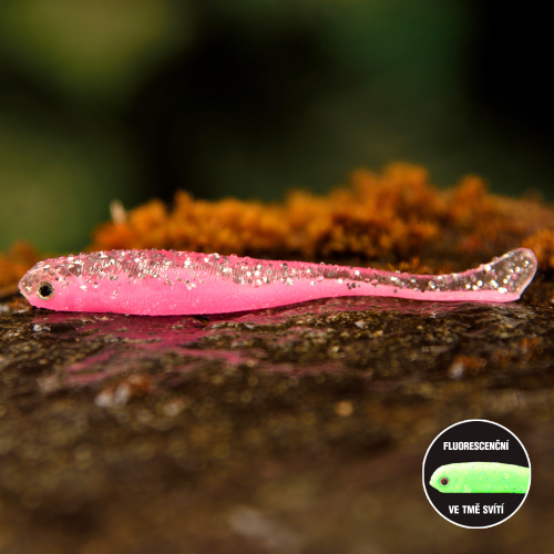 Smáček REDBASS SSF 4 - 88 mm - SSF 4 - PINK G - UV COLOR