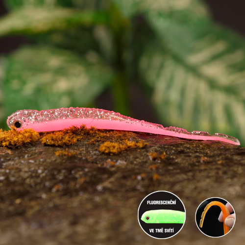 Velký smáček REDBASS BIG SNAKE XXL - Pink G - UV COLOR