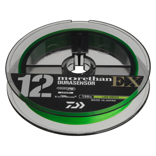 DAIWA splétaná šňůra MORETHAN DURASENSOR 12 BRAID EX+SI3 150 m Lime Green - 200 m, 0,06 mm, 5,8 kg