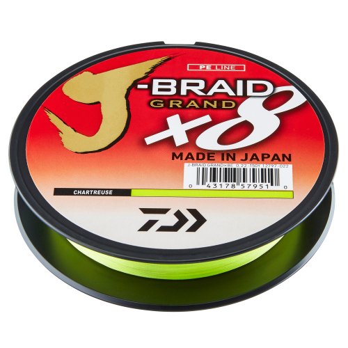 DAIWA splétaná šňůra J-BRAID GRAND X8 135 m - 135 m, 0,13 mm, 8,5 kg