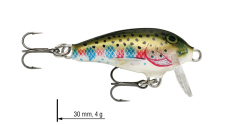Wobler jednodílný Mini Fat Rap 3 cm RAPALA 
