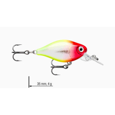 Wobler jednodílný X-Light Crank Mid Runner 3,5 cm RAPALA 