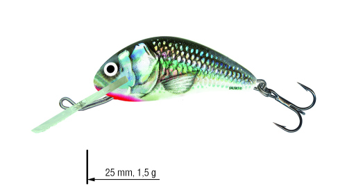 Wobler Hornet SALMO 2,5 cm - Color: HOLOGRAPHIC GREY SHINER