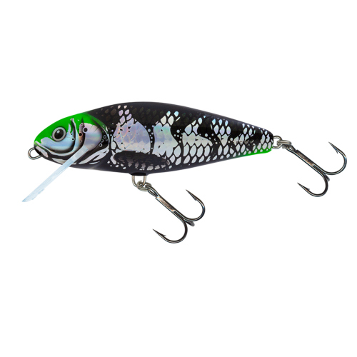 Wobler Perch Floating SALMO 8 cm - Color: HOLO DARK GREEN HEAD
